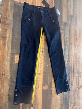 ABS Allen Schwartz Navy High-Waist Button Fly Jeans
